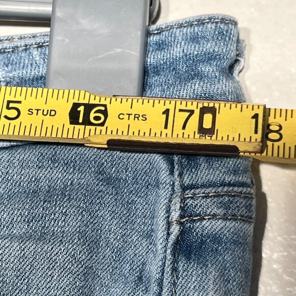 Kut From The Kloth Size 8 Distressed Rolled Cuff Blue Denim Jeans Women - Picture 12 of 15